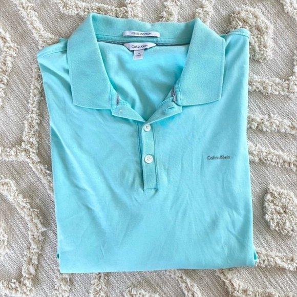 Bundle Calvin Klein Polo Shirt Teal and Blue - Picture 1 of 7